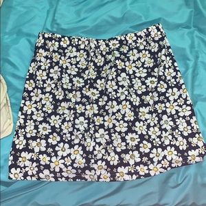 Navy Blue Daisy Skirt
